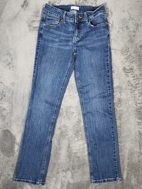 Maurices Women's Straight Leg Jeans in Blue Wash